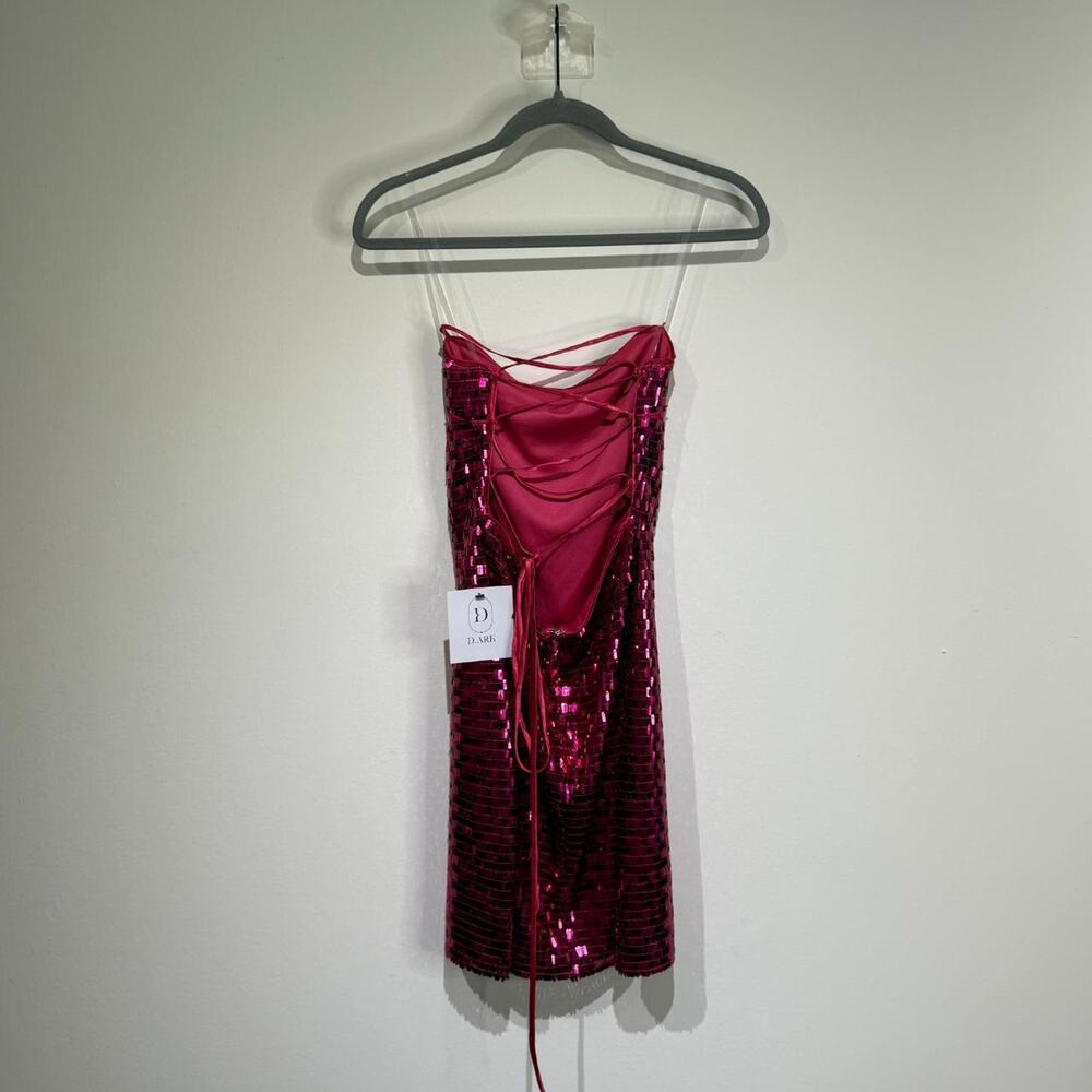 Pink Sequined Mini Dress - Picture 4 of 6